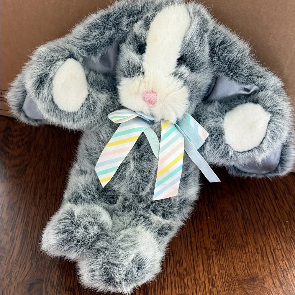 5 stuffed animal bunnies